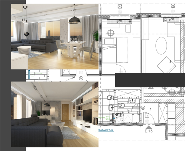 Image for Jelena Popac's project Interor desing of livingroom and diningroom